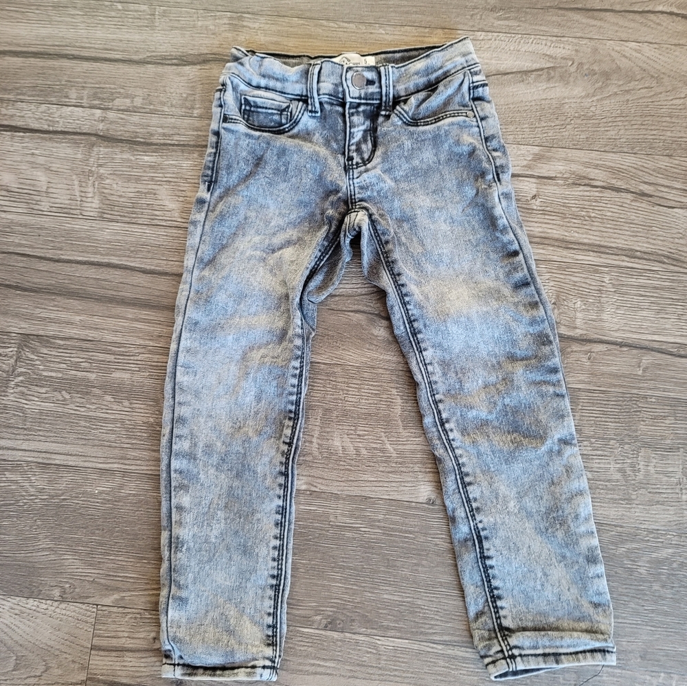Jordache Girls Jeans Size 5 Black Wash Denim Waist adjustable